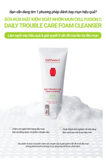Sữa Rửa Mặt Làm Sạch Bụi Mịn Kiềm Dầu Giảm Mụn Cell Fusion C Daily Trouble Care Foam Cleanser Serene Space Sản Phẩm Chính Hãng
