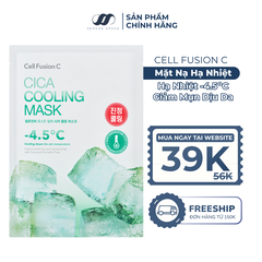 Mặt Nạ Rau Má Hạ Nhiệt -4.5 Độ Giảm Mụn & Làm Dịu Da Ửng Đỏ Cháy Nắng Cell Fusion C Cica Cooling Mask Serene Space Sản Phẩm Chính Hãng