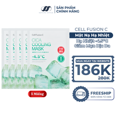 Mặt Nạ Rau Má Hạ Nhiệt -4.5 Độ Giảm Mụn & Làm Dịu Da Ửng Đỏ Cháy Nắng Cell Fusion C Cica Cooling Mask Serene Space Sản Phẩm Chính Hãng
