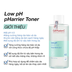 Toner Cân Bằng Cấp Ẩm Tăng Cường Hàng Rào Bảo Vệ Da Cell Fusion C Low pH Pharrier Toner Serene Space Sản Phẩm Chính Hãng