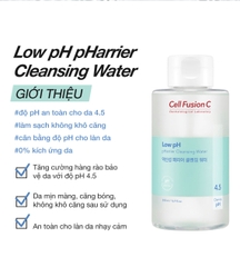 Nước Tẩy Trang Rửa Mặt Cấp Ẩm Cân Bằng độ pH Trên Da Cell Fusion C Low pH Pharrier Cleansing Water Serene Space Sản Phẩm Chính Hãng
