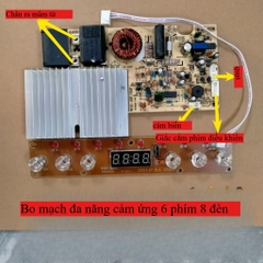 Mạch Bếp Từ Công Suất Cao Đa Năng 6 Phím - Bo Mạch Linh Kiện Thay Thế Bếp Từ Đơn Đôi