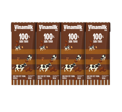 Sữa tươi tiệt trùng sô cô la Vinamilk lốc 4 hộp x 180ml