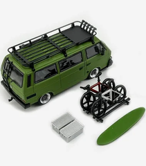 Volkswgagen T3 Transporter Vanagon Green Low Rider Alloy Diecast Model Car