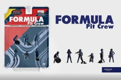 Formula Pit Crew Figures - Team Blue