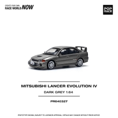 Xe Mô Hình MITSUBISHI LANCER EVOLUTION IV 1:64 Poprace (DARK GREY)