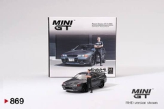 Xe Mô Hình Nissan Skyline GT-R (R32) Gunmetal W/Matsuda Figure Tsugio Matsuda Collection No. 1 1:64 MiniGT