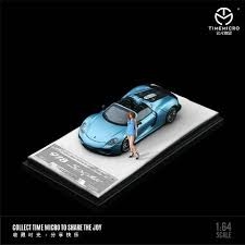 Xe Mô Hình Porsche 918 Solid Color 1:64 TM (Electric Light Blue Ordinary)
