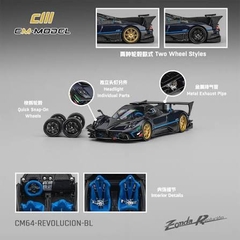Xe Mô Hình Pagani Zonda Revlucion 1:64 CM MODEL (Metallic blue) - C