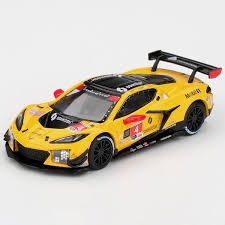 Xe Mô Hình Chevrolet Corvette Z06 GT3.R #4 Corvette Racing by Pratt Mille Motorsports 2025 IMSA Daytona 24 Hrs LHD 1:64 MiniGT - BOX