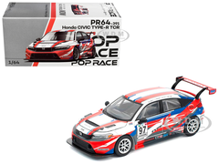 Honda Civic Type R TCR #97 "M&K Racing" White with Blue and Red
