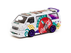 Xe Mô Hình Toyota Hiace Wagon Custom Coca-Cola Delivery Van 1:64 Tarmac Works