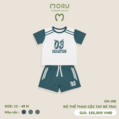 OH-J08 Bộ thể thao cộc bé trai 12-48m