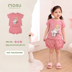 OH-J12 Bộ bé gái Moru thú cưng kẹo ngọt