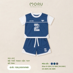 OH-J07 Bộ thể thao cộc tay bé trai 12-48m
