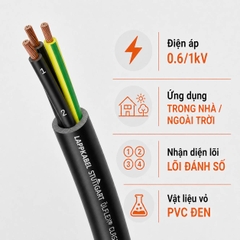 Cáp Nguồn Điều Khiển LAPP ÖLFLEX CLASSIC 110 BLACK 0.6/1kV Vỏ Đen