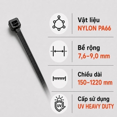 Dây Rút Chống UV KST Nylon PA66 7,6–9,0mm