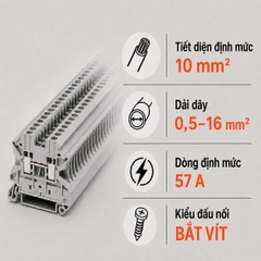 Terminal Block Phoenix Contact UT 10 – Cầu Đấu Vít 10mm²