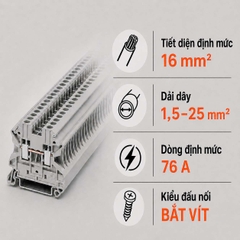 Terminal Block Phoenix Contact UT 16 – Cầu Đấu Vít 16mm²