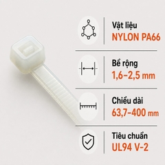 Dây Rút Nhựa KSS Nylon PA66 1,6–2,5mm