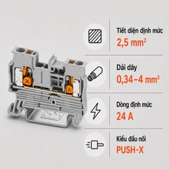 Terminal Block Phoenix Contact XT 2,5 – Cầu Đấu Push-X 2,5mm²