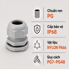Ốc Siết Cáp Nhựa Dong-A Bestech DACL Ren PG IP68