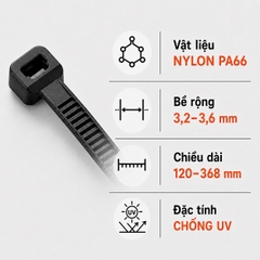 Dây Rút Chống UV KSS Nylon PA66 3,2–3,6mm