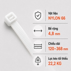 Dây Rút Nhựa Dong-A Bestech DACT Nylon PA66 4,8mm