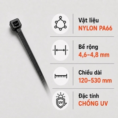 Dây Rút Chống UV KST Nylon PA66 4,6–4,8mm