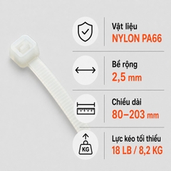 Dây Rút Nhựa KST Nylon PA66 2,5mm