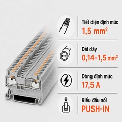 Terminal Block Phoenix Contact PT 1,5/S – Cầu Đấu Push-in 1,5mm²