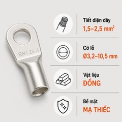 Đầu Cos Tròn Trần KST RNB14 Dây 14mm²