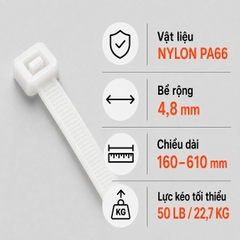 Dây Rút Nhựa KST Nylon PA66 4,8mm