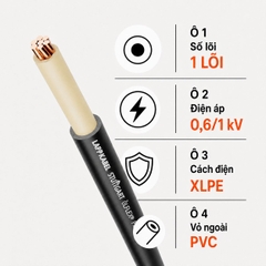 Cáp Điện Lực Hạ Thế LAPP (N)2XY 1 Lõi 0,6/1kV