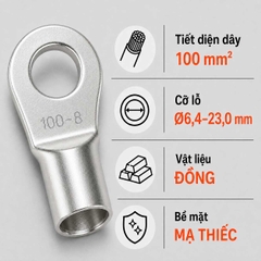 Đầu Cos Tròn Trần KST RNB100 Dây 100mm²