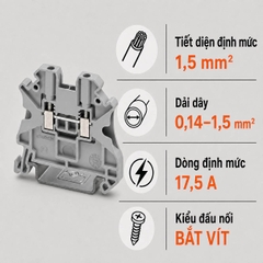 Terminal Block Phoenix Contact UT 1,5 – Cầu Đấu Vít 1,5mm²
