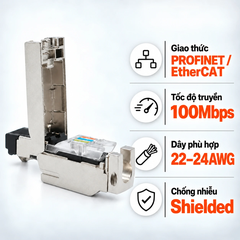 Đầu Mạng RJ45 Công Nghiệp COBTEL 11200031500 PROFINET EtherCAT 4 Lõi
