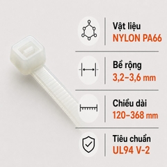 Dây Rút Nhựa KSS Nylon PA66 3,2–3,6mm