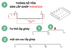 Sàn Lắp Ghép H40W300 – Chịu Tải Lớn Cho Công Trình Công Nghiệp