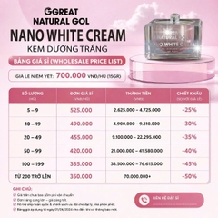 Kem NANO WHITE CREAM kem dưỡng trắng da