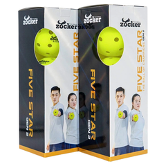 BÓNG PICKLEBALL ZOCKER FIVE STAR HỘP 3 QUẢ 40 LỖ