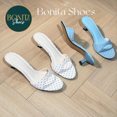 G506 Cao gót nữ Bonita Shoes CHẤM BI quai ngang cao 5cm - NS1