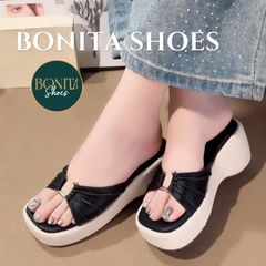 DX416 Dép xuồng nữ Bonita Shoes quai mềm Khoá C cao 6 cm - NS12