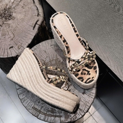 DX005 Dép xuồng nữ đế cối Bonita Shoes quai chéo dây đinh đá đế cối cao 12cm - NS12