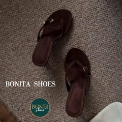 G501 Cao gót nữ Bonita Shoes quai Kẹp KHÓA gài cao 7cm - NS1