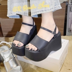 BMS19 SANDAL xuồng bánh mì nữ Bonita Shoes quai ngang khoá gài 7 cm và 10 cm -  NS2