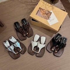 BM325 Dép bệt nữ Bonita Shoes xỏ ngón khoá vàng quai kẹp tam giác 3 cm C - NS12