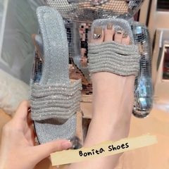 G213 Cao gót nữ Bonita Shoes quai đính đá sóng nước đính đá cao 5 phân - NS1