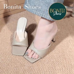 G206 Giày cao gót nữ Bonita Shoes mũi vuông gót dẹp cao 8cm - NS1