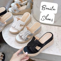 BMC19 Dép xuồng nữ đế cối Bonita Shoes quai H mềm đế cao 7 cm và 9 cm P - NS2